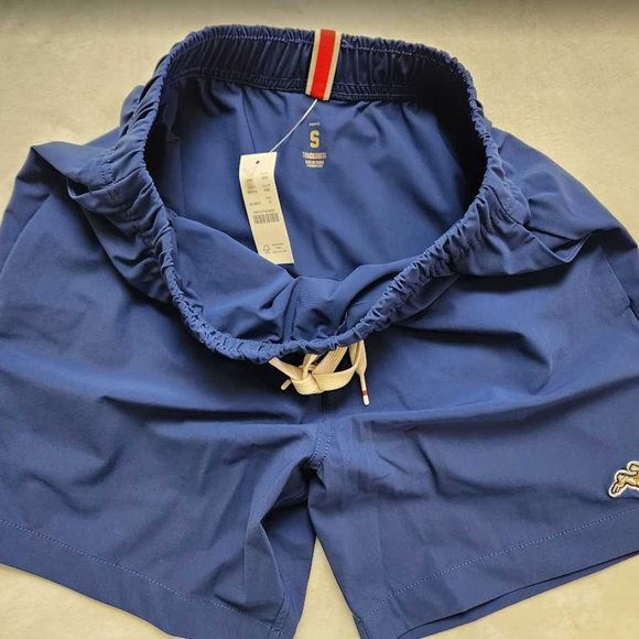 New Men's S M  Tracksmith x J Crew Cannonball Run blue running shorts - Picture 6 of 11